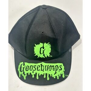 Goosebumps Snapback Hat Cap YOUTH Boys Black TV Series Comics Vintage 90s USA